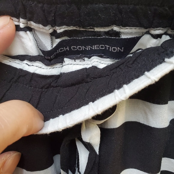 French Connection Black And White Striped Shorts - Picture 4 of 5